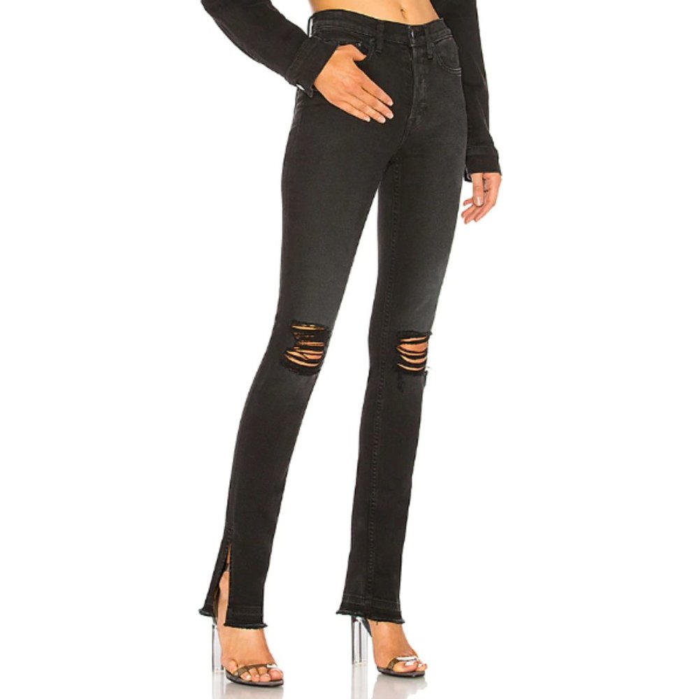 Cotton Citizen High Split Jean Washed Black Size 30